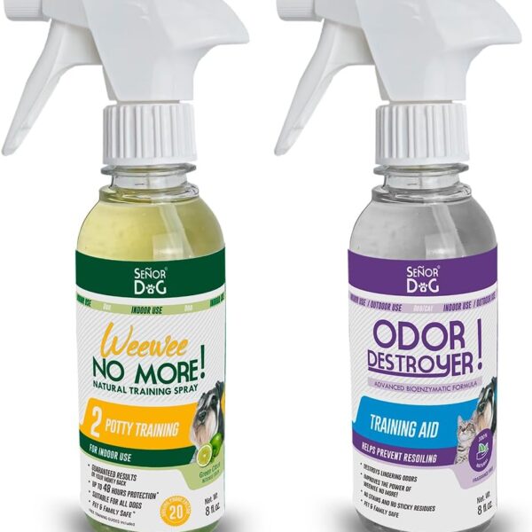 Seor Dog WeeWee No More! Potty Training Kit 8oz (Level 2). Dog Training Spray for Indoor use. Pet Safe Formula