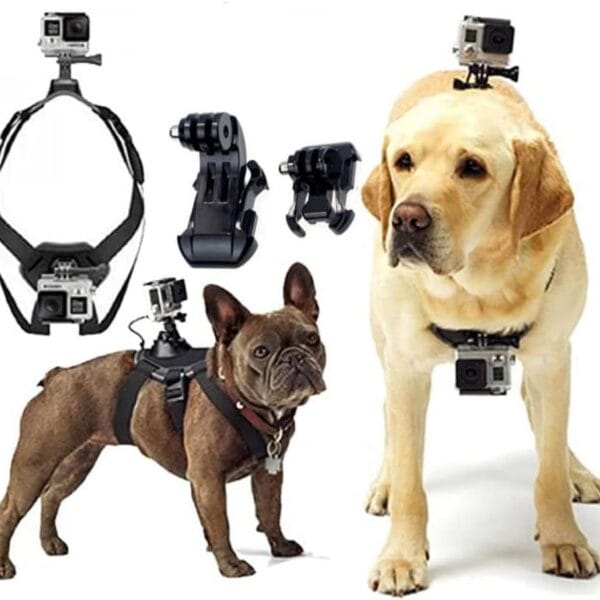 Dog Harness for Gopro, Soft and Adjustable Dog Harness Mount for Gopro forLarge, Medium and Small Dogs Can Be Used for Chest and Back Fixation Suitable for Gopro10/9/8/7/6/5