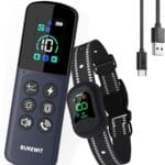 Dog Shock Collar with Remote Calling for Large Medium Small Dogs, Rechargeable E-Collar, Anti Barking Training Collar with 4 Adjustable Modes Sensitivity Beep Vibration