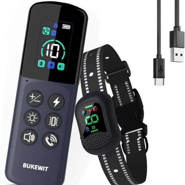 Dog Shock Collar with Remote Calling for Large Medium Small Dogs, Rechargeable E-Collar, Anti Barking Training Collar with 4 Adjustable Modes Sensitivity Beep Vibration