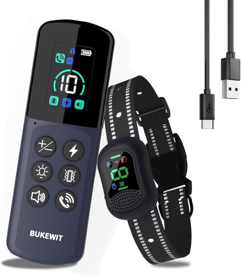 Dog Shock Collar with Remote Calling for Large Medium Small Dogs, Rechargeable E-Collar, Anti Barking Training Collar with 4 Adjustable Modes Sensitivity Beep Vibration