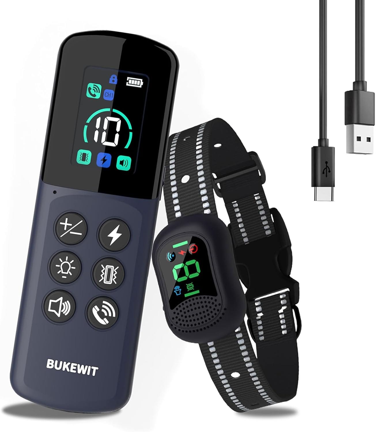 Dog Shock Collar with Remote Calling for Large Medium Small Dogs, Rechargeable E-Collar, Anti Barking Training Collar with 4 Adjustable Modes Sensitivity Beep Vibration Dog Shock Collar with Remote Calling for Large Medium Small Dogs, Rechargeable E-Collar, Anti Barking Training Collar with 4 Adjustable Modes Sensitivity Beep Vibration