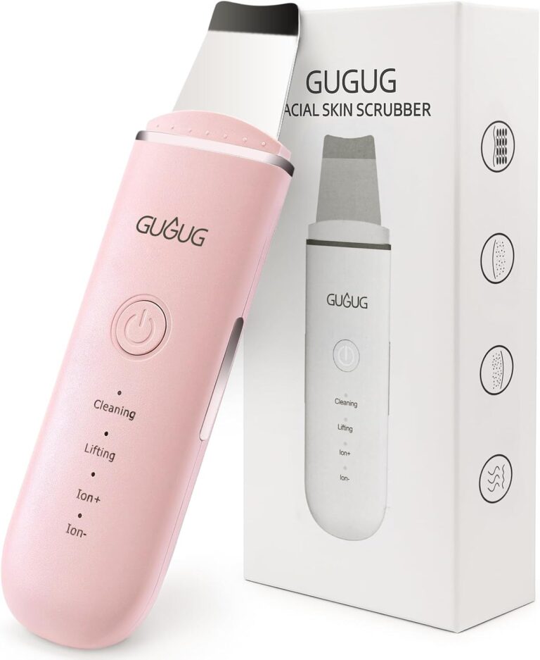 GUGUG Skin Scrubber Face Spatula - Skin Spatula Blackhead Remover Pore Cleaner with 4 Modes, Skin Care Tools-Pink