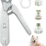 Hogni Dog Nail Clippers with Light - Professional 2 in 1 Pet Nail Clipper and Grinder for Dogs & Cats, Trimmer with Quick Sensor, Safety Guard, LED Light, USB Rechargeable (Medium/Small Pets)