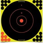 BIRCHWOOD CASEY Shoot-N-C 12" Bull's-Eye Reactive Targets - Highly Visible Instant Feedback Self-Adhesive Shooting Targets with Repair Pasters - for All Guns & Calibers