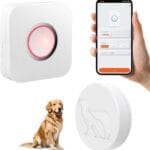 WiFi Dog Door Bell for Potty Training to Go Outside, Smart Doggie Door Bell for Dog, Wireless Doggy Doorbell with Phone App(One Button One WiFi Receiver)