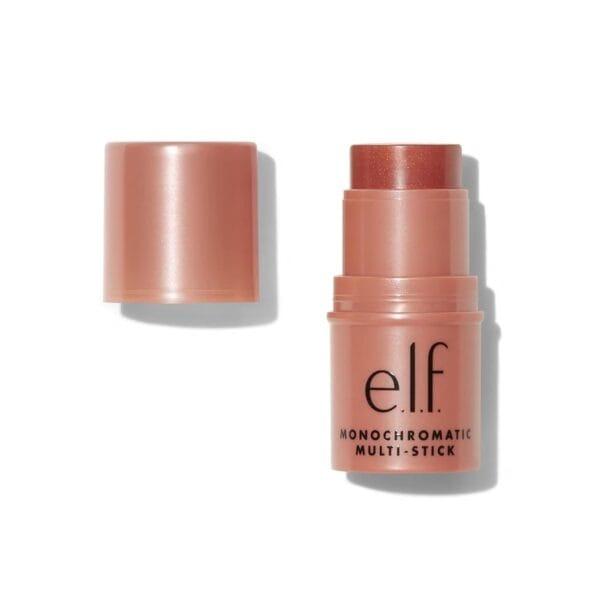 e.l.f. Monochromatic Multi Stick, Travel-Sized Luxuriously Creamy & Blendable Color For Eyes, Lips & Cheeks, Vegan & Cruelty-Free, Bronzed Cherry