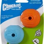 Chuckit! The Whistler Ball Dog Toy, Small (2 Inch Diameter) for Dogs 0-20 lbs, Pack of 2