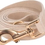 Corduroy Dog Leash 5 Ft Length for Small Medium Large Dogs (Beige,Medium)