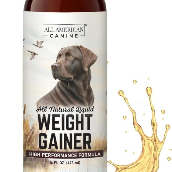 Dog Weight Gainer Liquid  High Calorie Dog Food Supplement for Rapid Weight Gain, Mass, and Recovery  Appetite Stimulant  60 Servings