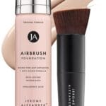Jerome Alexander MagicMinerals AirBrush Foundation  2 Piece Set with Airbrush Foundation and Kabuki Brush - Spray Makeup with Anti-aging Ingredients for Smooth Radiant Skin - Light