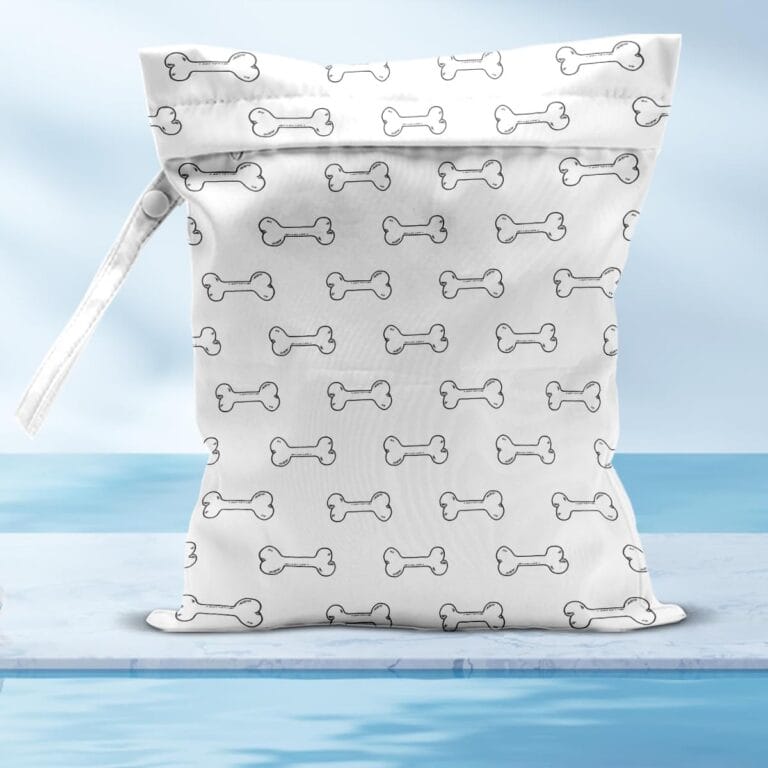 Dog Lover Gifts for Women Waterproof Wet Dry Bag for Swimsuit Diapers Beach Pool Waterpark Travel Boating Dirty Yoga Gym Clothes Big Bone Makeup Toiletry Bag Birthday Gifts for Dog Lovers - f