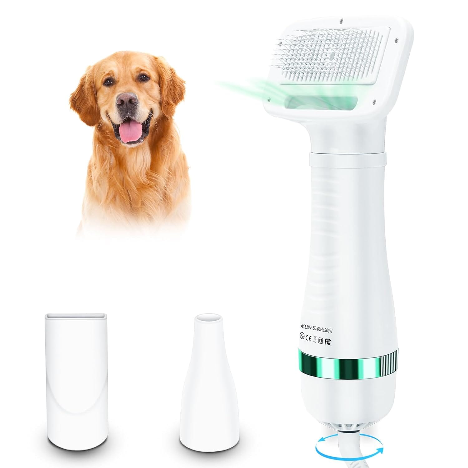 Pet hair dryer | Portable silent 2-in-1 pet beauty hair dryer with replaceable self-cleaning brush | Adjustable temperature | Suitable for small and medium-sized cats and dogs Pet hair dryer | Portable silent 2-in-1 pet beauty hair dryer with replaceable self-cleaning brush | Adjustable temperature | Suitable for small and medium-sized cats and dogs