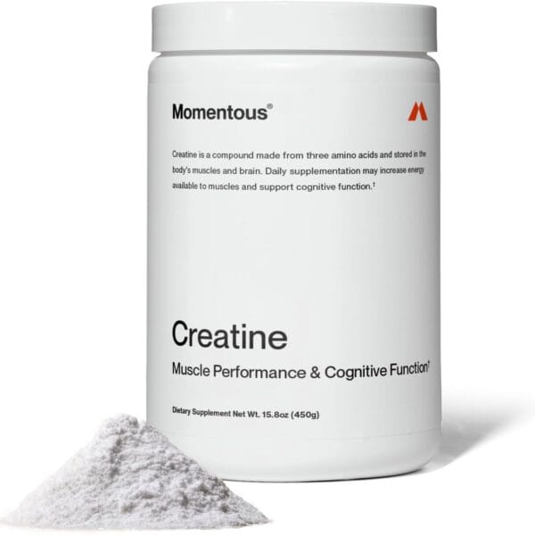 Momentous Creatine Monohydrate Powder - Creapure Creatine Powder - Supports Strength, Lean Muscle, & Recovery for Men & Women - NSF Certified for Sport - 5 g per Serving - 90 Servings