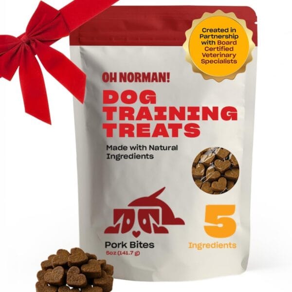OH NORMAN! Dog Training Treats by Kaley Cuoco - Low Calories, Low Fat & Wholesome Training Treats with Pork - Doggie Treats for Seniors, Puppies, All Breeds & Life Stages
