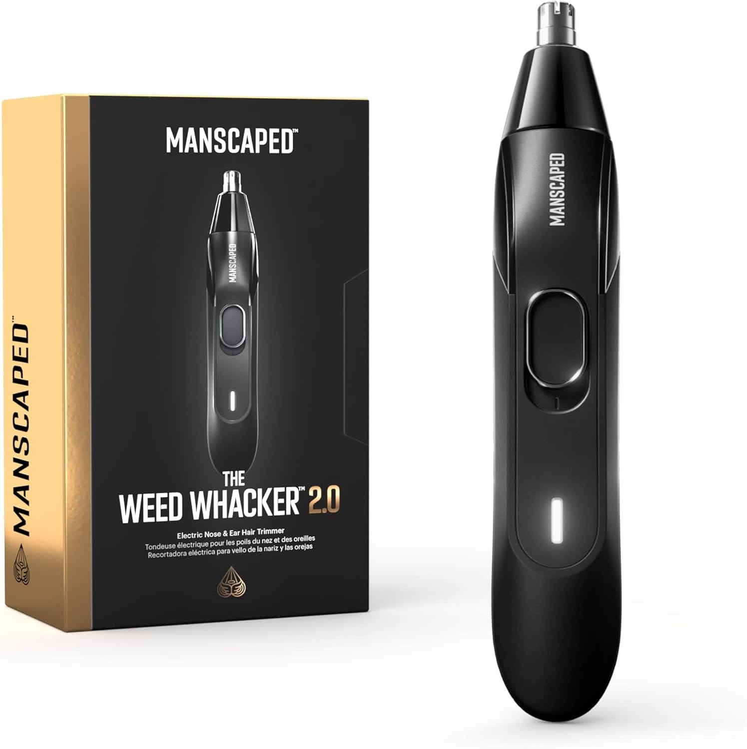 MANSCAPED The Weed Whacker 2.0 Electric Nose & Ear Hair Trimmer 7,000 RPM Precision Tool with Rechargeable Battery, Wet/Dry, Easy to Clean, Improved Stainless Steel Replaceable Blade MANSCAPED The Weed Whacker 2.0 Electric Nose & Ear Hair Trimmer 7,000 RPM Precision Tool with Rechargeable Battery, Wet/Dry, Easy to Clean, Improved Stainless Steel Replaceable Blade