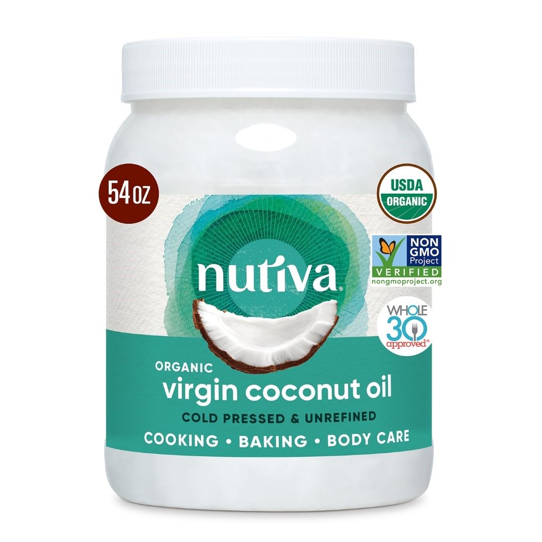 Nutiva, Organic Coconut Oil, 54 Fl Oz Nutiva, Organic Coconut Oil, 54 Fl Oz