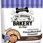 Three Dog Bakery CinnaMutt Roll Crunch Christmas Dog Treats, Holiday Cinnamon Roll Flavored Cookies, Stocking Stuffer Dog Cookies, Crunchy Baked in The USA, 5 oz