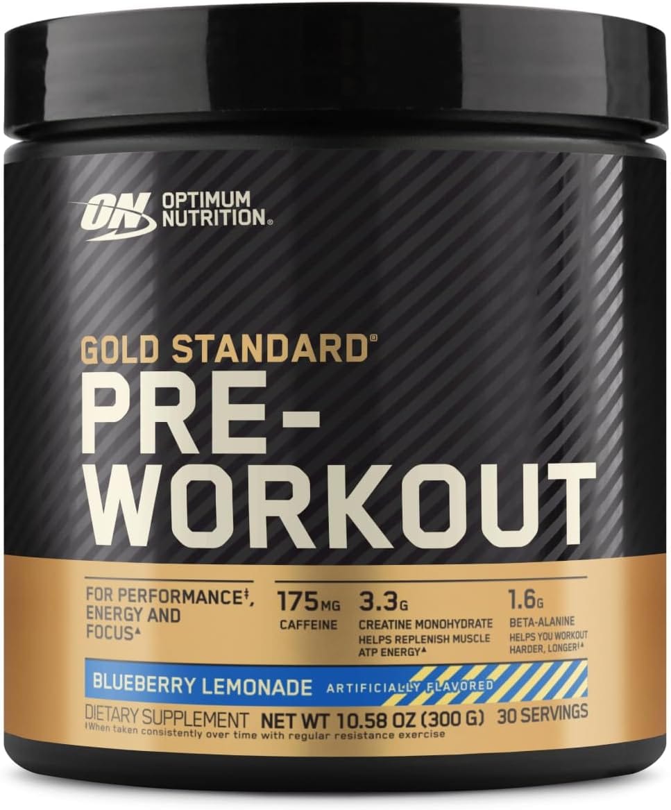 Optimum Nutrition Gold Standard Pre-Workout, Vitamin D for Immune Support, with Creatine, Beta-Alanine, and Caffeine for Energy, Keto Friendly, Blueberry Lemonade, 30 Servings (Packaging May Vary) Optimum Nutrition Gold Standard Pre-Workout, Vitamin D for Immune Support, with Creatine, Beta-Alanine, and Caffeine for Energy, Keto Friendly, Blueberry Lemonade, 30 Servings (Packaging May Vary)
