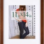RPJC 11x14 Picture Frames Made of Solid Wood and High Definition Glass Display Pictures 8x10 with Mat or 11x14 Without Mat for Wall Mounting Photo Frame Brown
