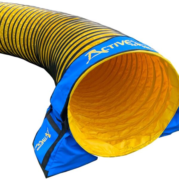 ActiveDogs Agility Tunnel No-Slip Sand Bags - Non-Constricting Saddlebags for Stabilizing Dog Agility Tunnel Equipment Indoor or Outdoor (Sandbag System Only)
