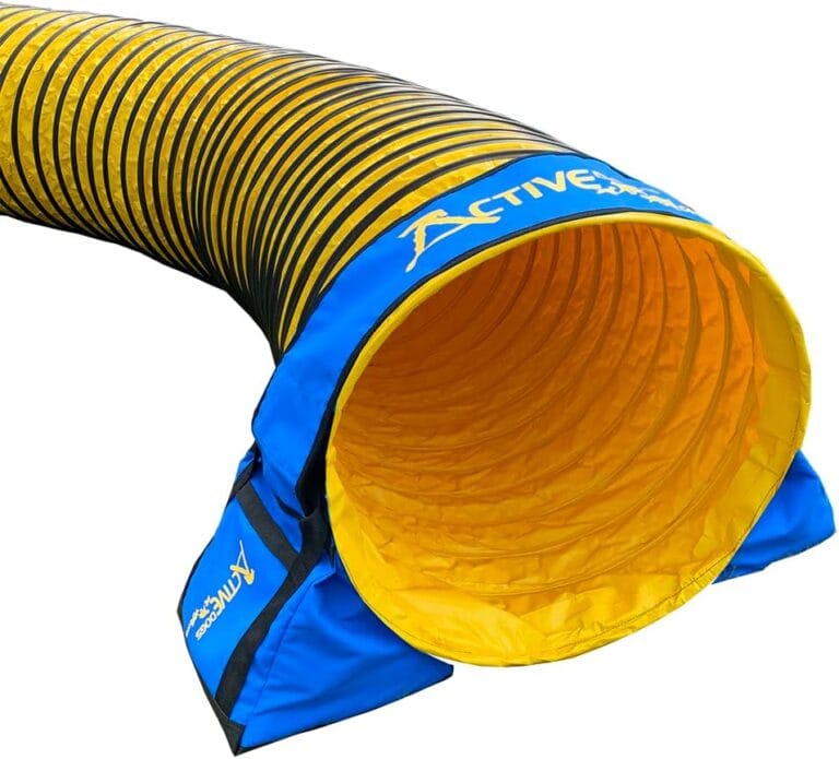 ActiveDogs Agility Tunnel No-Slip Sand Bags - Non-Constricting Saddlebags for Stabilizing Dog Agility Tunnel Equipment Indoor or Outdoor (Sandbag System Only)