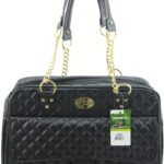 B-JOY New Dog Carrier Dog Handbag Dog Purse Pet Tote Bag Soft Sided Pet Carriers with Double Chain Handles Black