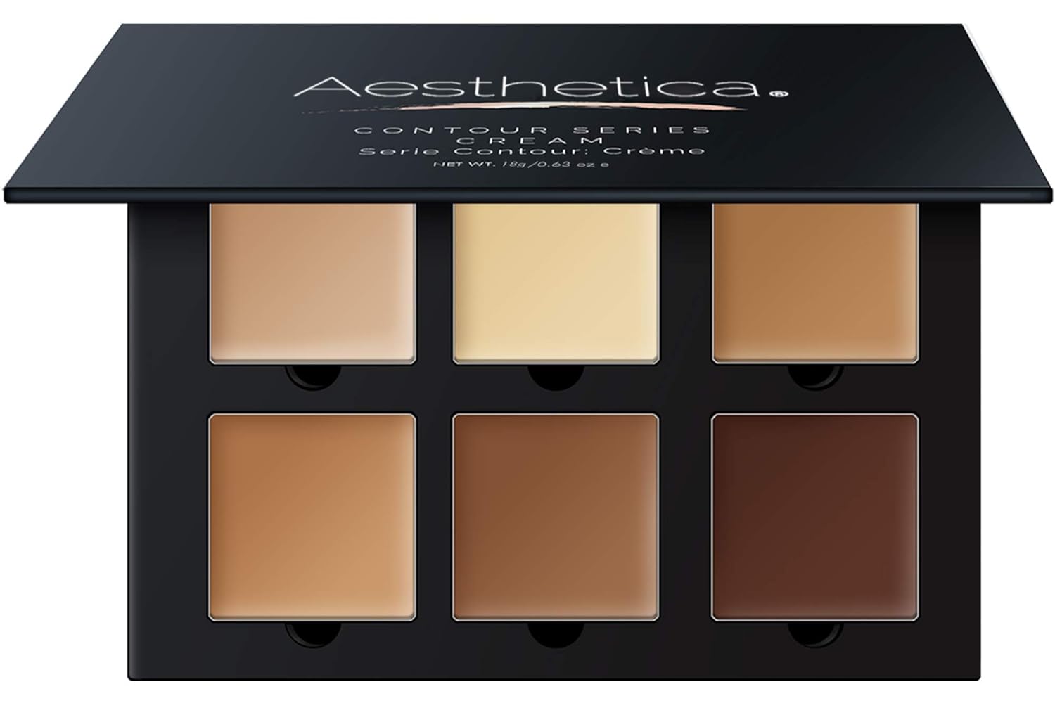 Aesthetica Cosmetics Cream Contour and Highlighting Makeup Kit - Contouring Foundation/Concealer Palette - Vegan & Cruelty Free - Step-by-Step Instructions Included Aesthetica Cosmetics Cream Contour and Highlighting Makeup Kit - Contouring Foundation/Concealer Palette - Vegan & Cruelty Free - Step-by-Step Instructions Included