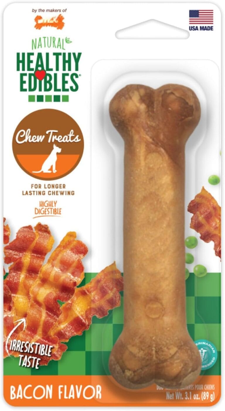 Healthy Edibles All-Natural Long Lasting Chew Treats Bacon, Size Medium/Wolf - Up to 35 Lbs. (1 ct) (Pack of 1)