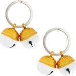 4pcs Extra Loud Cat & Dog Bells Copper Bell for Dog and Cat Collars Brass Pet Tracker Training Bells for Small Medium Large Dogs Brass Collar Charms Pet Bells