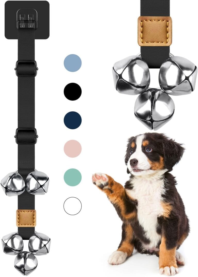 COOYOO Dog Doorbells, Adjustable Potty Training Dog Bells, Upgraded for Training Your Puppy The Easy Way, Premium Quality Housetraining Hanging Bell-5 Extra Large Loud 1.5 DoorBells