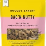 Boccces Bakery Bac'n Nutty Dog Treats - Peanut Butter & Bacon 2 LBs (Larger Size) - Simple Ingredients; Wheat-Free