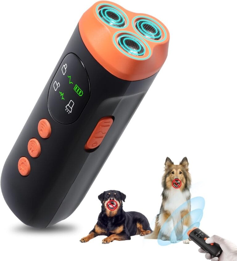 Dog Bark Deterrent Devices to Stop Barking, Upgraded Anti Barking Device for Dogs, 3 Modes & LED Light Ultrasonic Dog Bark Deterrent, Functional Display Panel Ultrasonic Dog Repeller