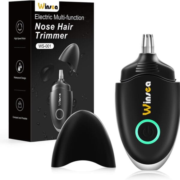 Ear and Nose Hair Trimmer for Men and Women  Travel Trimmer, High-Precision Nose Shaver, USB Rechargeable, Waterproof, Safe & Quiet Operation, Portable Ear Hair Remover Design