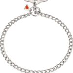 Herm Sprenger Stainless Steel Dog Training Collar with Toggle Closure and Round Links Dog Chain for Small Medium Large Dogs Made in Germany (22in (Neck Size up to 20in))