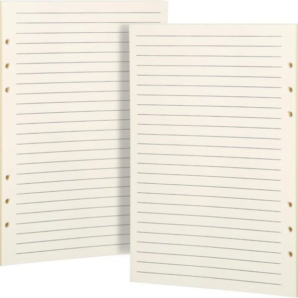 Purture A5 Paper, Planner Inserts for A5 Binder, Lined Paper Refill for Binder Planner Notebook Journal, 140 Sheets/280 Pages