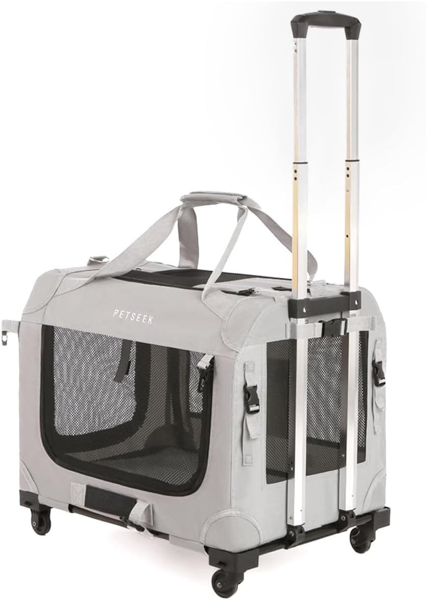 Extra Large Cat Carrier Soft Sided with Wheels Folding Small Medium Dog Pet Carrier 24"x16.5"x16" Travel Collapsible Ventilated Comfortable Design Portable Vehicle Extra Large Cat Carrier Soft Sided with Wheels Folding Small Medium Dog Pet Carrier 24"x16.5"x16" Travel Collapsible Ventilated Comfortable Design Portable Vehicle