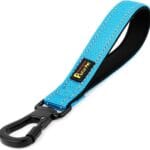 PLUTUS PET 10 Short Dog Leash, Reflective Nylon Padded Handle, Strong Traffic Leash with Carabiner Clip, Perfect for Large or Medium Dogs10Blue