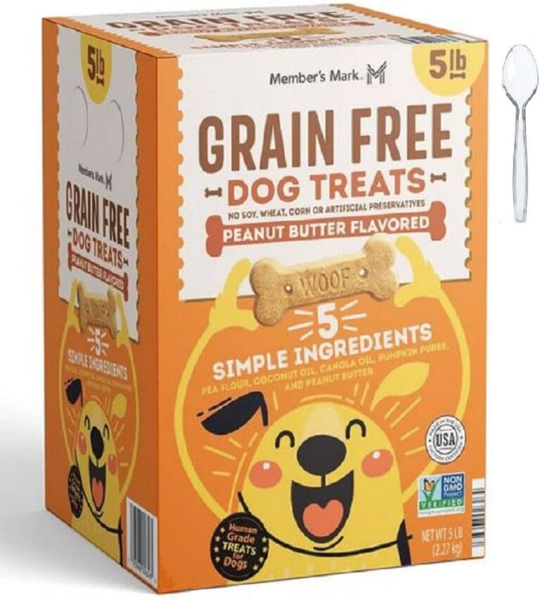 Member Mark Grain-Free Dog Treat Biscuits, Peanut Butter Flavored, 5 lbs. Included Free Plastic Spoons