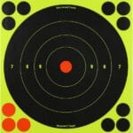Birchwood Casey Shoot-N-C 8" Bull's-Eye Reactive Targets - Highly Visible Instant Feedback Self-Adhesive Shooting Targets with Repair Pasters