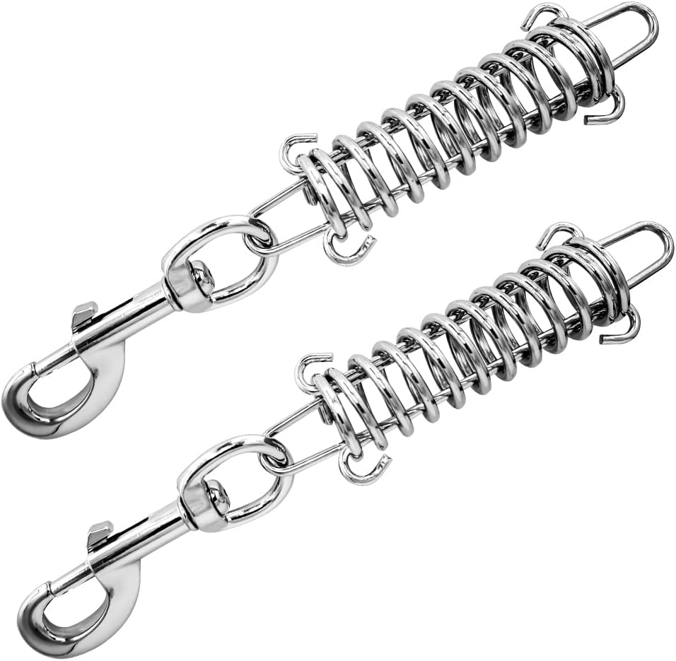 2-Pack Dog Leash Shock Absorber Spring, 300LB Heavy Duty Metal Spring Buckle - Anti-Pull Tension Relief for Large Dogs, Prevent Arm Strain & Neck Injury, Waterproof Rustproof (Fit All Leashes) 2-Pack Dog Leash Shock Absorber Spring, 300LB Heavy Duty Metal Spring Buckle - Anti-Pull Tension Relief for Large Dogs, Prevent Arm Strain & Neck Injury, Waterproof Rustproof (Fit All Leashes)
