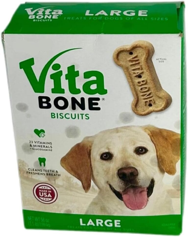 Vita Bone Dog Biscuits, Large Size, 3.5 lbs, 23 Vitamins & Minerals, Teeth Cleaning