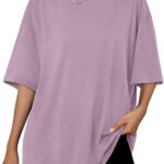 Trendy Queen Womens Oversized Summer T Shirts Plus Size Batwing Cute Casual Tops Short Sleeves Fashion Workout Clothes