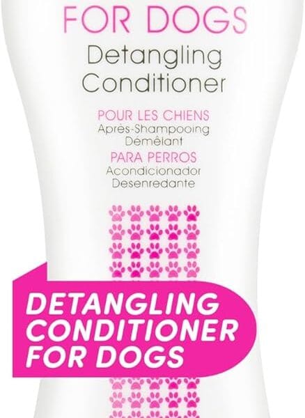 BioSilk for Dogs Silk Therapy Dog Detangling Conditioner - Moisturizing Dog Hair Detangler for Dematting, Conditioning Matted Hair and Tangle Remover - Dog Grooming Supplies, 12 Fl Oz