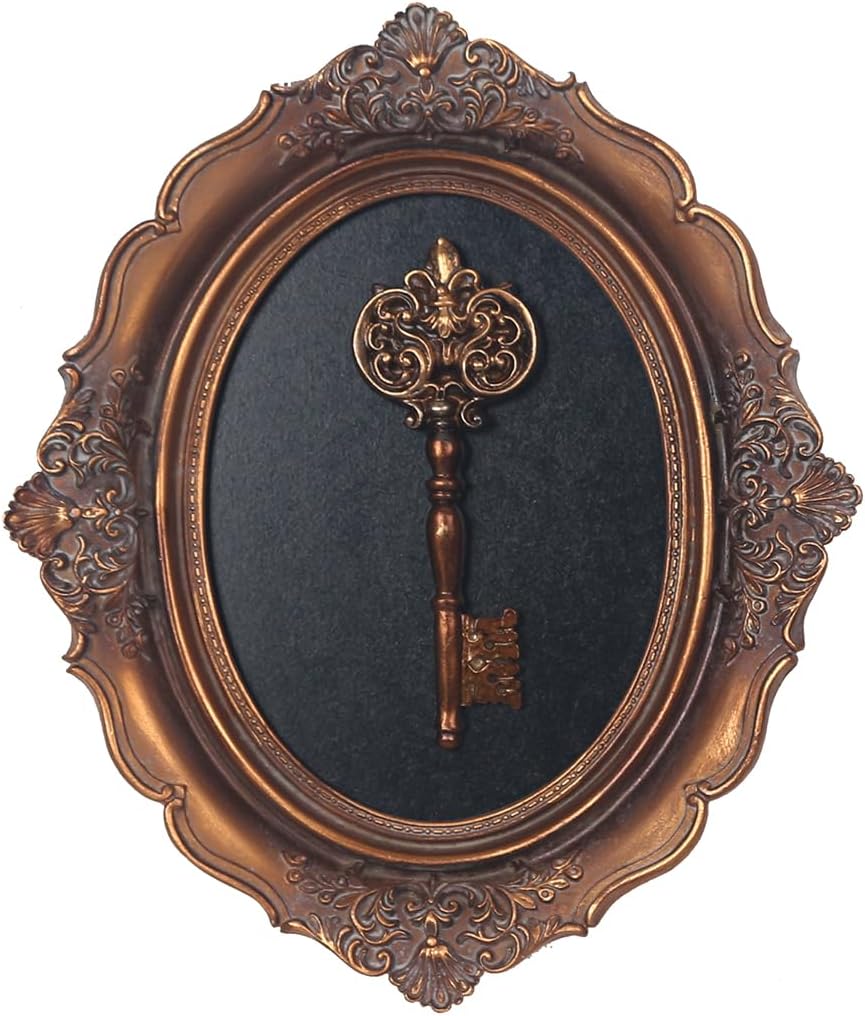 S-MANTIS Vintage Wall Sculpture, Antique Pediment, Hallway Wall Art, Hand Painted Wall Decoration With Embossed Intricate Key Design, Oval Aesthetic Room Dcor, Gallery, Unique Gift (Antique Gold-Key) S-MANTIS Vintage Wall Sculpture, Antique Pediment, Hallway Wall Art, Hand Painted Wall Decoration With Embossed Intricate Key Design, Oval Aesthetic Room Dcor, Gallery, Unique Gift (Antique Gold-Key)