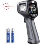 Infrared-Thermometer-Gun-Heat-Temperature-Gun -58F ~932F-Auto Off Digital Laser Thermometer Gun for Cooking,Pizza Oven,Grill,Large Display IR Thermometer Temp Gun with Adjustable Emissivity