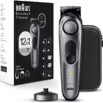 Braun All-in-One Men's Shaving Kit Series 7 7440, 12-in-1 Beard, Face, Nose, Ear Trimmer, Hair Clippers, Body Groomer and Manscaping + Travel Case + Charging Stand