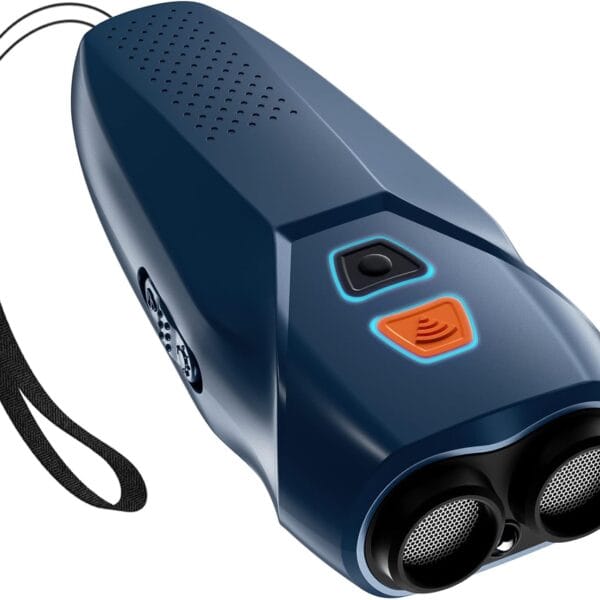 Dog Barking Control Devices Dual Sensor Anti Barking Device with Training/Deterrent Modes Dog Whistle to Stop Barking Ultrasonic Dog Barking Deterrent with LED Flashlight 25 FT Range Rechargeable