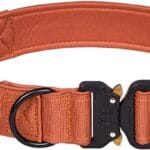 Tactical Dog Collar, Military Dog Collar for Medium Dogs, Adjustable Nylon Collars with Handle, Heavy Duty Thick Collar with Metal Buckle for Large Dogs (XL, Brown)