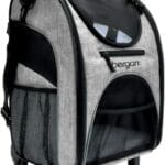Coastal Bergan Rolling Pet Carrier - Travel Carrier Bag for Dogs and Cats with Mesh Windows and Shoulder Strap - Approved on Most Airlines - Heather Grey - 11.5" x 11.75" x 18.5"